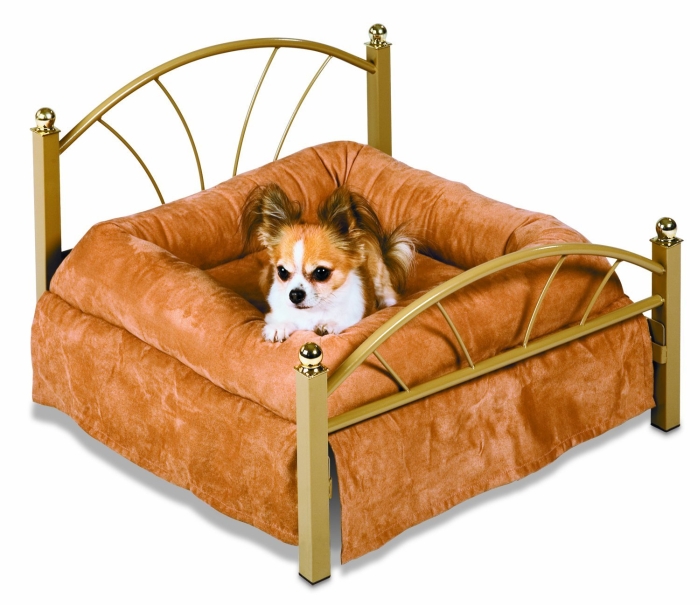 Bed with dog bed underneath